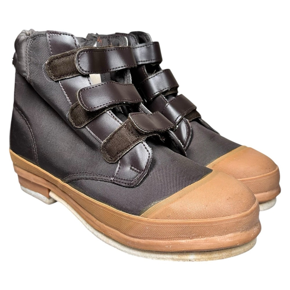Vtg Mens 13 Seaway Wading Boot Brown Fly Fishing Hook Loop Felt Sole Surestep
